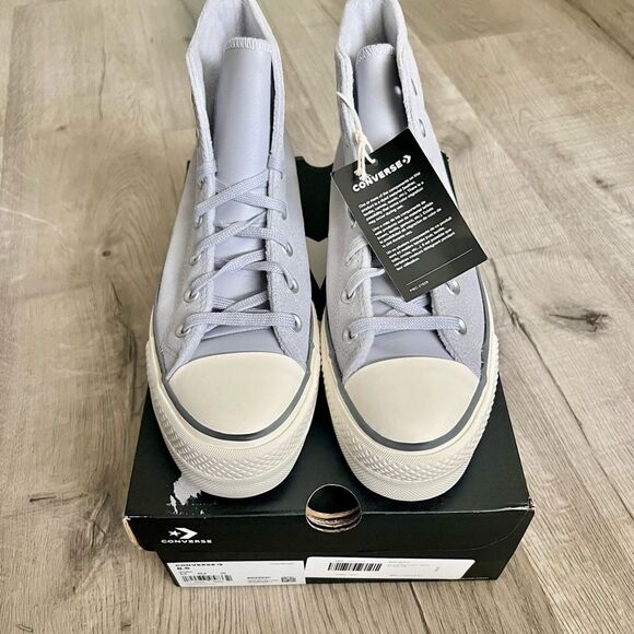 Converse-Chuck Taylor All Star Hi Lift Sneaker-GRAVEL GREY-size 8.5-NEW! - Picture 5 of 9